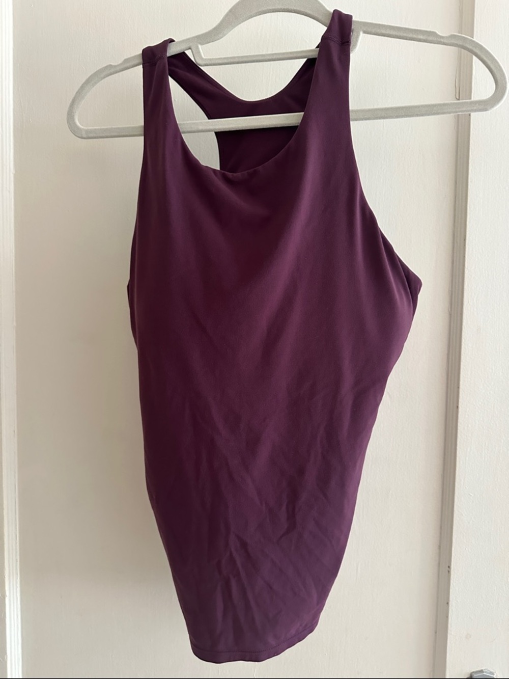 CRZ YOGA XL Butterluxe Deep Plum Racerback Tank Top with built in bra